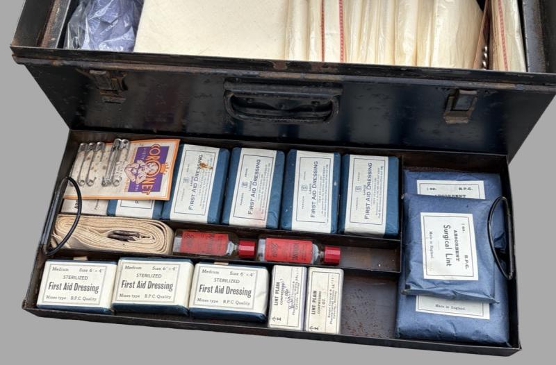 British Emergency Fire Brigade First Aid Chest 1941 Dated