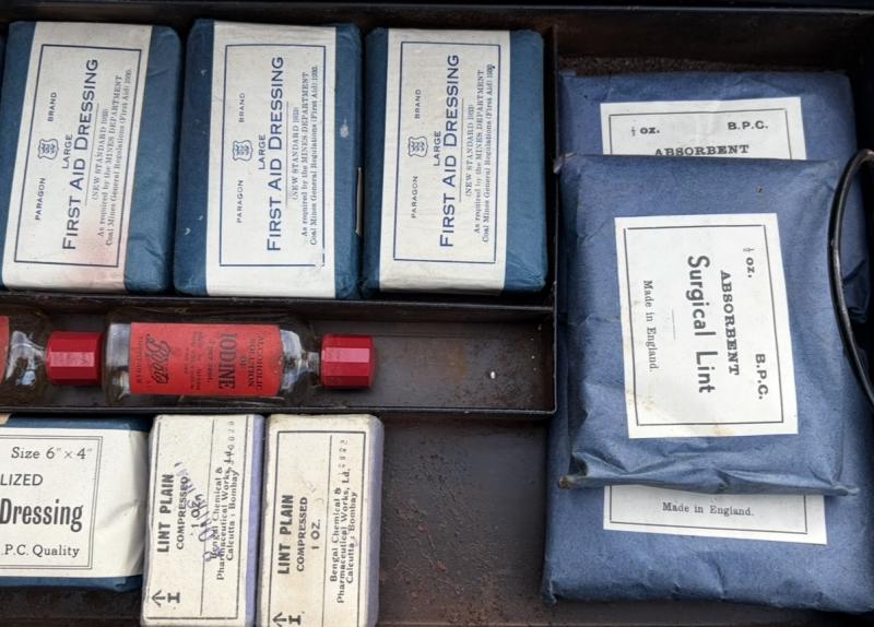 British Emergency Fire Brigade First Aid Chest 1941 Dated