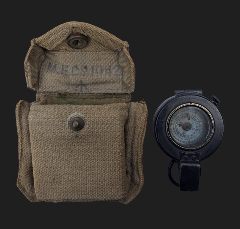 MKIII 1940 British Army Marching Compass & Case