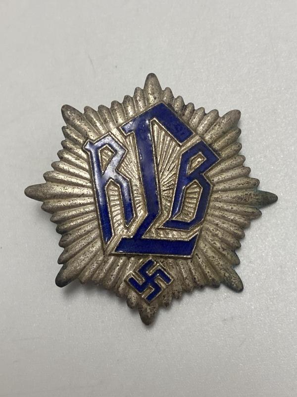 First Pattern Reichluftschutzbund Enamel Cap Badge