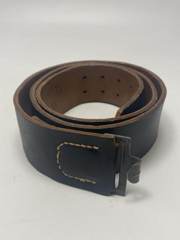Unissued German Black Leather Combat Belt 102cm