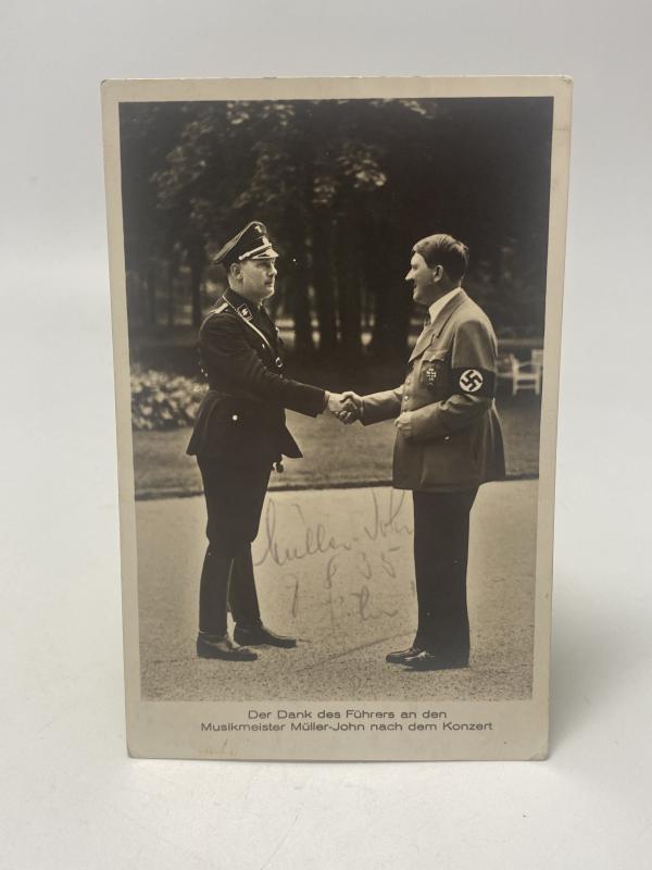 Hitler and Musikmeister Müller Postcard Photograph