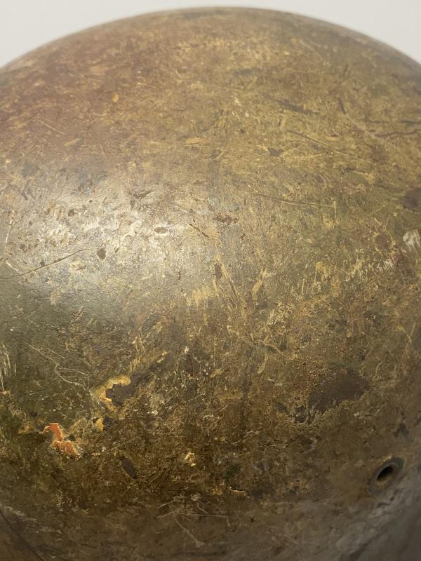 German Three Tone Normandy M42 Helmet Named