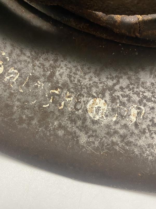 German Three Tone Normandy M42 Helmet Named