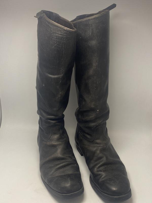 German Army NCO/Officers Black Leather Jack Boots