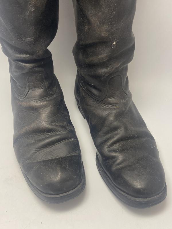German Army NCO/Officers Black Leather Jack Boots