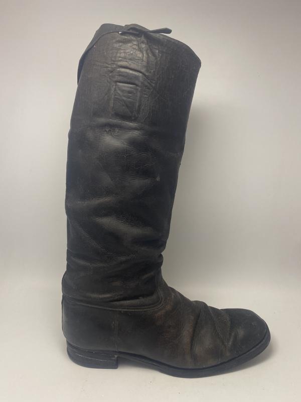 German Army NCO/Officers Black Leather Jack Boots