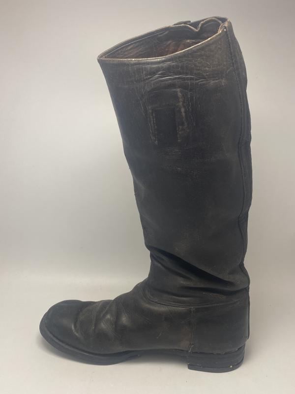 German Army NCO/Officers Black Leather Jack Boots