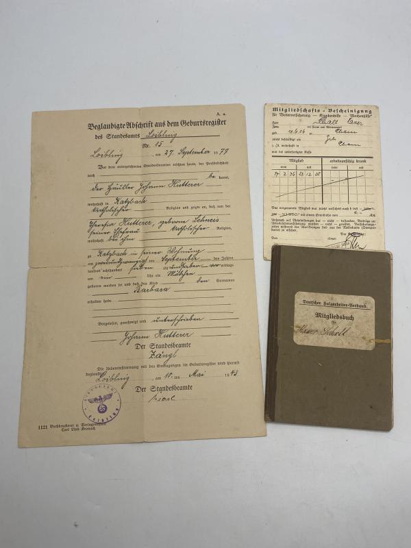 German Army Soldbuch Gren. Xaver Schall Gren.Ertz.Btl.11