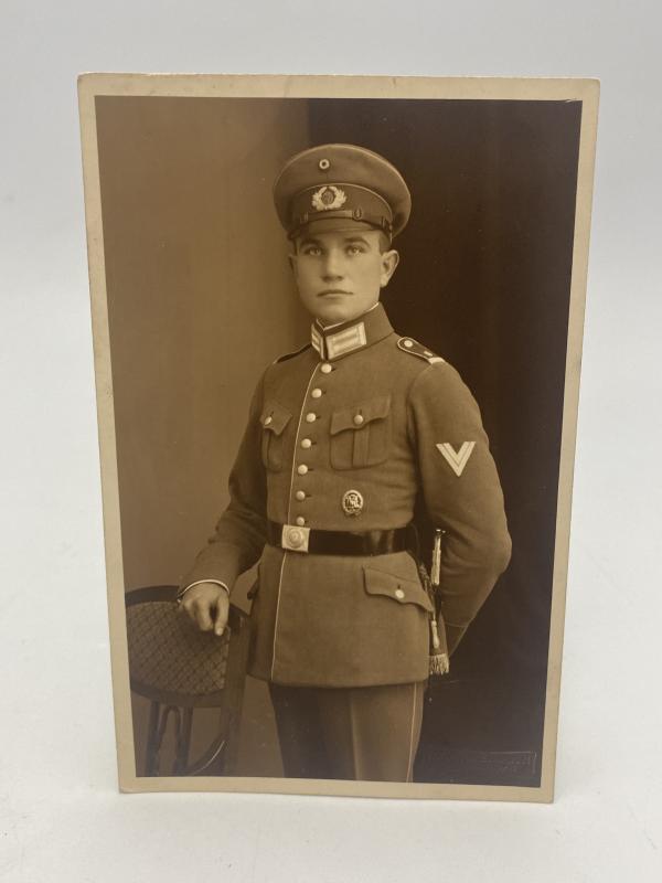 German Reichwehr NCO Postcard Photograph
