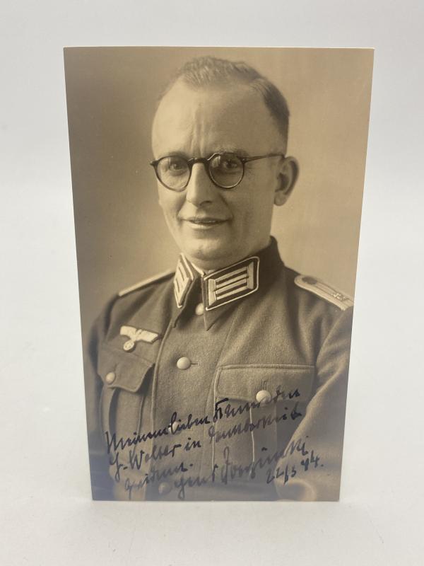 German Army Admin Officer Postcard Photograph