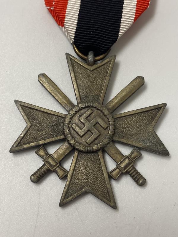German War Merit Cross With Swords & Ribbon