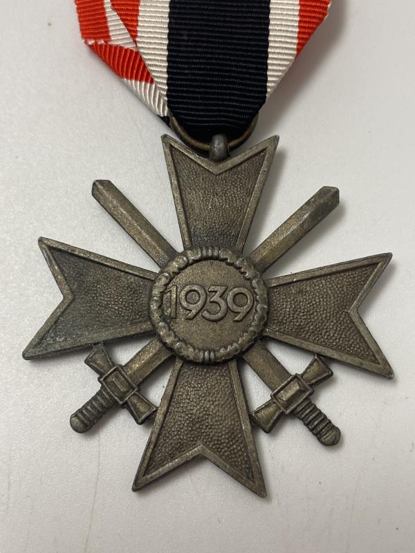 German War Merit Cross With Swords & Ribbon