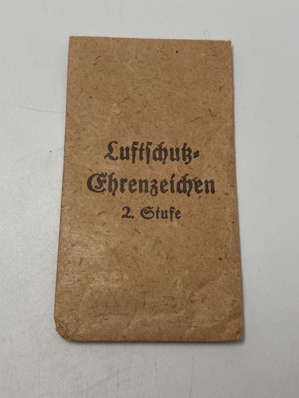 Luftschutz Service Medal Second Class Paper Packet Foerster & Barth