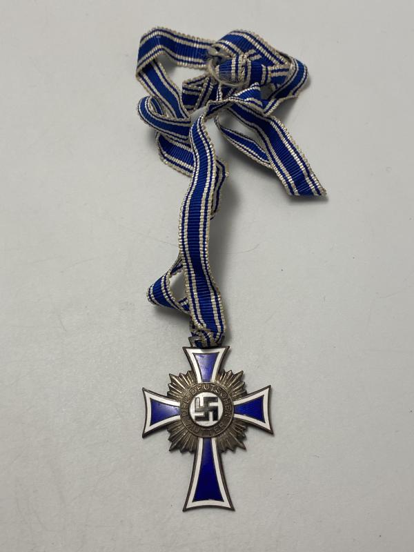 Silver Mothers Cross with Ribbon