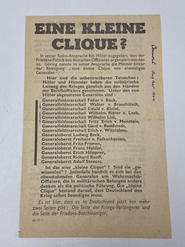 Defence of Cherbourg Surrender Leaflet