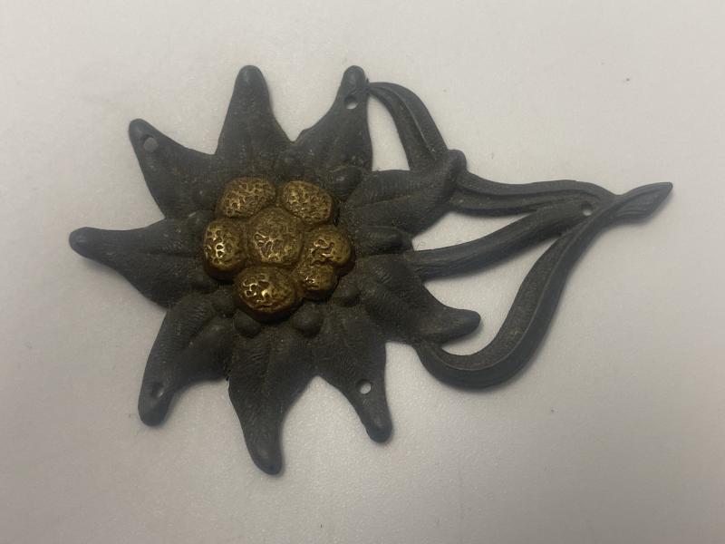 German Army Gebirgsjager Mountain Troops Edelweiss Badge 1940 Dated