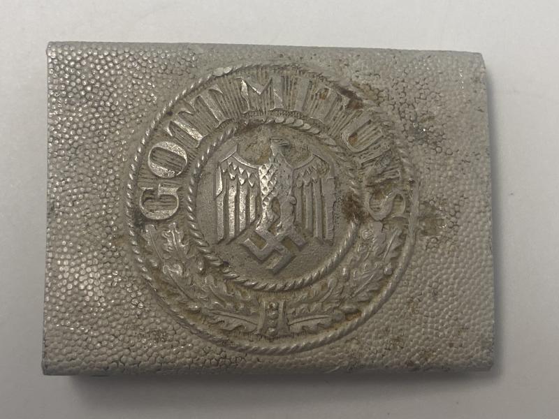 Relic German Heer Belt Buckle Full Pebble FLL