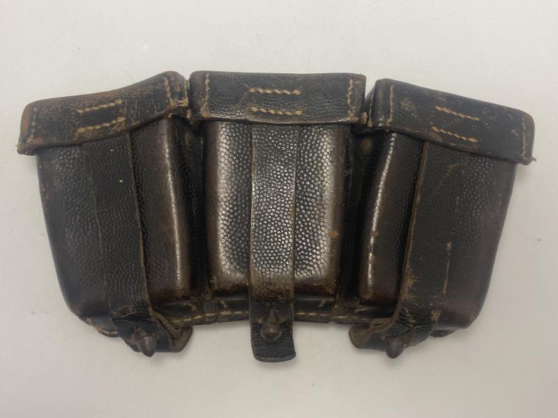 K98k Black Leather Ammo Pouch Dated 1942