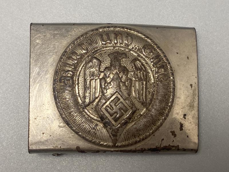 Hitler Youth Nickel Plated Belt Buckle M4/27 Overhoff