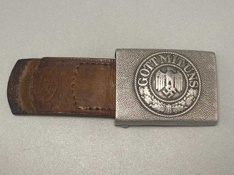 German Army Heer Belt Buckle With Tab Dransfeld & Co 1936