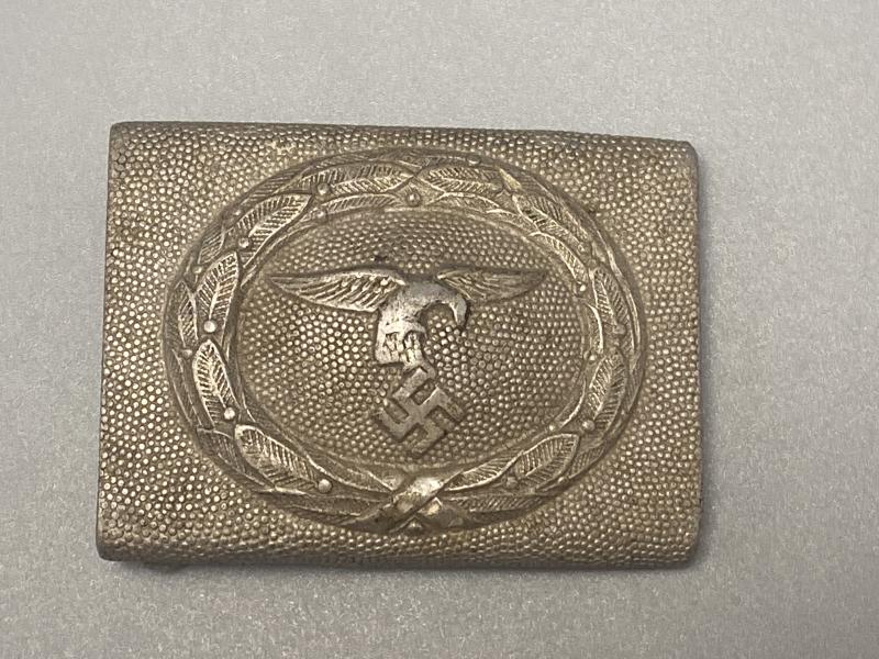 Early Luftwaffe Aluminium Droop Tail Belt Buckle