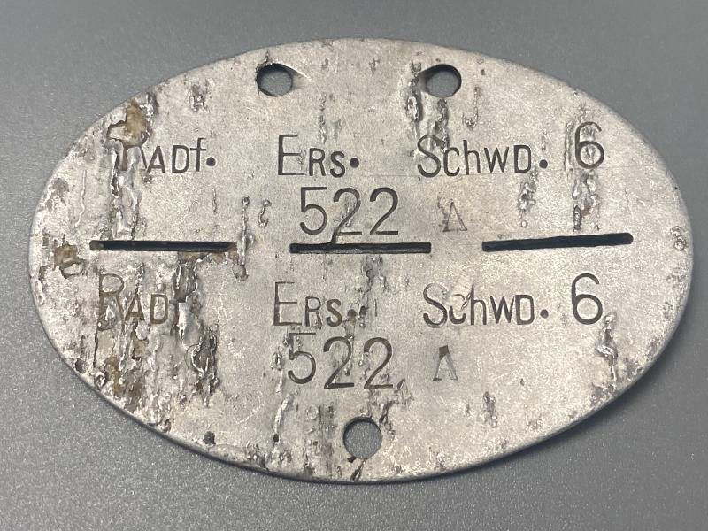 German Army ID Disc RADf.Ers.Schwd.6