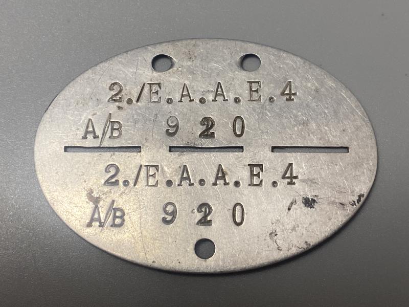 German Army ID Disc 2./E.A.A.E.4