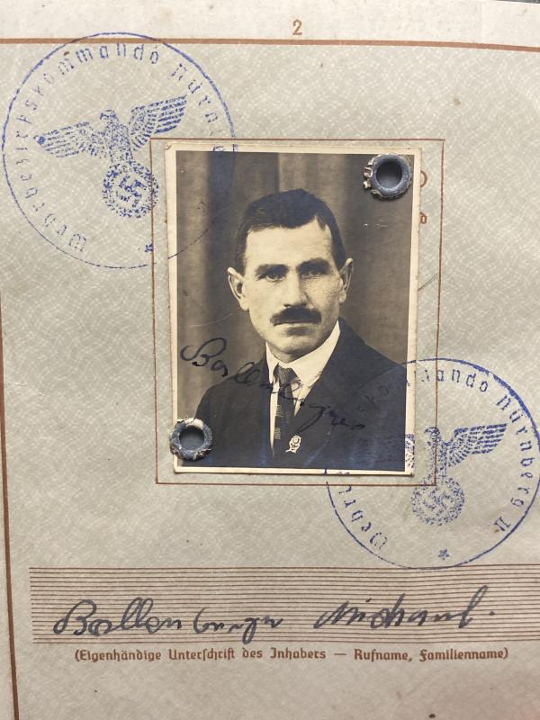 German Army Wehrpass Michael Ballenberger Landsturm
